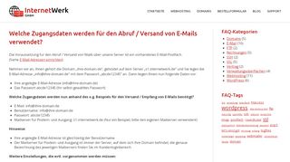 
                            7. Welche Zugangsdaten werden für den Abruf ... - InternetWerk GmbH