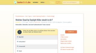 
                            6. Welcher Dead by Daylight Killer steckt in dir? - Teste-dich