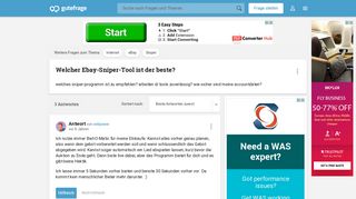 
                            10. Welcher Ebay-Sniper-Tool ist der beste? (Internet) - Gutefrage