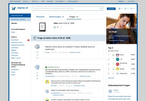 
                            10. Welcher Online Shop ist installiert? (Thalia, Weltbild... - digitec