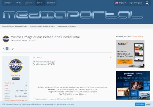 
                            13. Welches Image ist das beste für das MediaPortal - Installation und ...