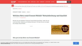 
                            13. Welches Netz nutzt Freenet Mobile? Netzabdeckung und Qualität - CHIP