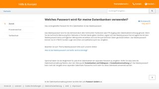 
                            4. Welches Passwort wird für meine Datenbanken verwendet?