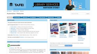 
                            13. Welcome - Automotive - LibGuides at TAFE NSW - Northern Sydney