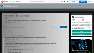 
                            1. Welcome back login bonus exactly days : DBZDokkanBattle - Reddit