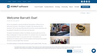 
                            4. Welcome Barratt Due! – ASIMUT software