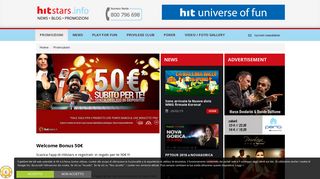 
                            2. Welcome Bonus 50€ - hitstars.info