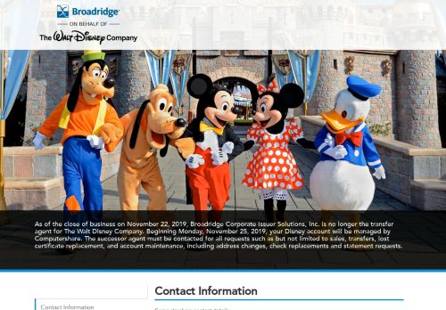 
                            1. Welcome Disney Shareholders