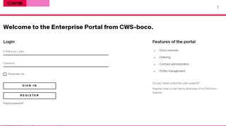 
                            1. Welcome - Enterprise Portal - CWS-boco Polska