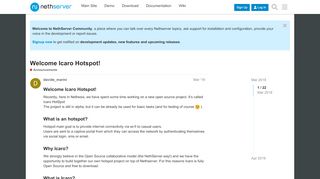 
                            8. Welcome Icaro Hotspot! - Announcements - NethServer Community