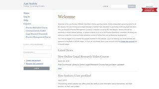 
                            9. Welcome | Law Society Online Learning Center