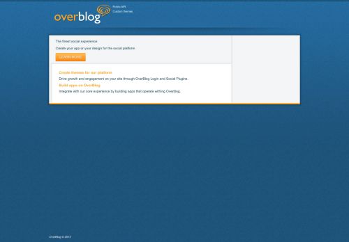
                            6. Welcome on the OverBlog's Developer center