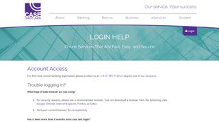 
                            11. Welcome (Online Banking/Login Help) - CASE Credit Union