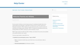 
                            1. Welcome Parents and Athletes - Help Center - Privit