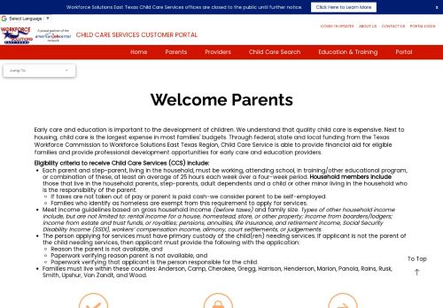 
                            6. Welcome Parents - Workforce Solutions East Texas | Childcare