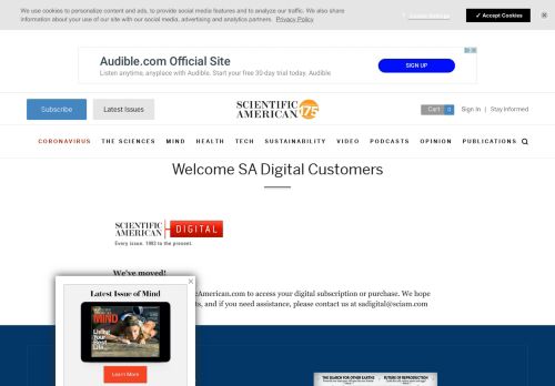 
                            2. Welcome SA Digital Customers - Scientific American