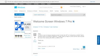 
                            10. Welcome Screen Windows 7 Pro - Microsoft