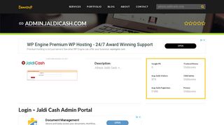 
                            3. Welcome to Admin.jaldicash.com - Login - Jaldi Cash Admin Portal