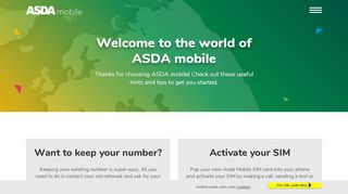 
                            1. Welcome to Asda Mobile | Thanks for choosing our network