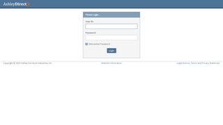 
                            3. Welcome to AshleyDirect.com. Please Login...
