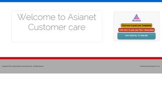 
                            3. Welcome to Asianet Customer Care