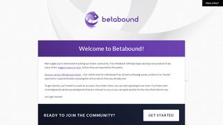 
                            9. Welcome to Betabound!