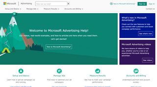 
                            7. Welcome to Bing Ads Help!