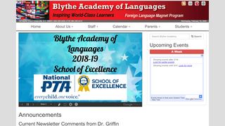 
                            4. Welcome to Blythe Academy! - Greenville County Schools