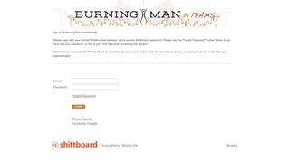 
                            4. Welcome to Burning Man Team Tools Shiftboard Login Page