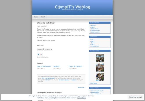 
                            5. Welcome to C@mpIT | C@mpIT's Weblog