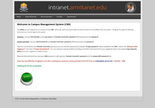 
                            13. Welcome to Campus Management System (CMS) | intranet.amritanet ...