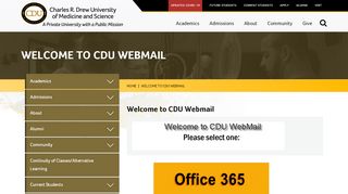 
                            11. Welcome to CDU Webmail | Charles R. Drew University of Medicine ...