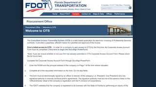
                            9. Welcome to CITS - FDOT