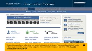 
                            10. Welcome to Columbia Procurement | Columbia University Finance ...