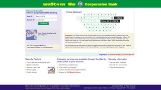 
                            9. Welcome to CorpNet - Internet Corporate DEMO ... - Corporation Bank