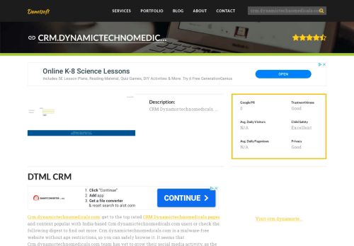 
                            2. Welcome to Crm.dynamictechnomedicals.com - DTML CRM