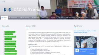 
                            2. Welcome to CSC HARYANA Website. Here you can find important ...