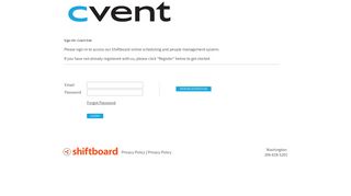 
                            12. Welcome to Cvent Shiftboard Login Page