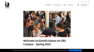 
                            8. Welcome to Danish classes on CBS Campus – Spring 2019 - IA Sprog