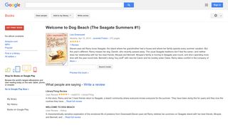 
                            9. Welcome to Dog Beach (The Seagate Summers #1)
