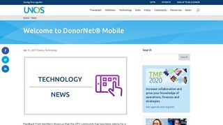 
                            3. Welcome to DonorNet ® Mobile | UNOS