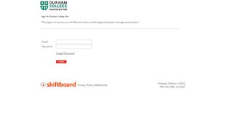 
                            13. Welcome to Durham College Shiftboard Login Page