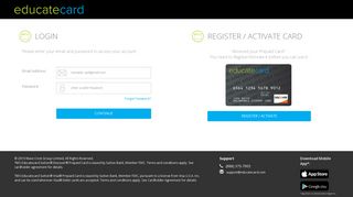 
                            5. Welcome to Educatecard - register / activate card