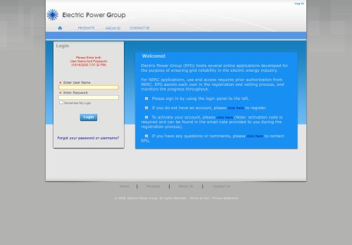 
                            9. Welcome to EPG User Account ... Please Log In - Electric ...