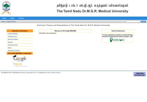 
                            12. Welcome to EPrints@Tamil Nadu Dr MGR Medical University - EPrints ...