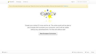 
                            9. Welcome to EuroCv.eu - Curriculum Vitae in European format on line ...