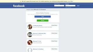 
                            3. Welcome To Facebook Profiles | Facebook