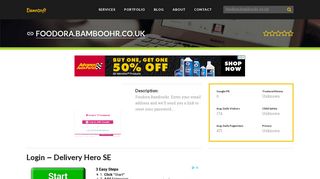 
                            3. Welcome to Foodora.bamboohr.co.uk - Login – Delivery Hero SE