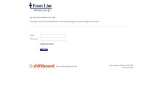 
                            6. Welcome to Front Line Work Force Inc Shiftboard Login Page