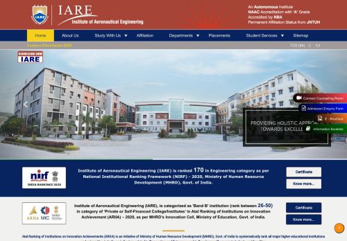
                            1. Welcome to IARE | IARE, Best Engineering College